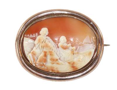Bild Nr.1: 129-2423 Fischerszene.: (Schmuck, Broschen, Gemmen und Kameen)