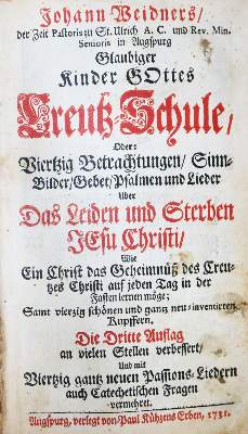 Bild Nr.1: 129-245 Weidner,J.: (Alte Drucke, Handschriften und Theologie)