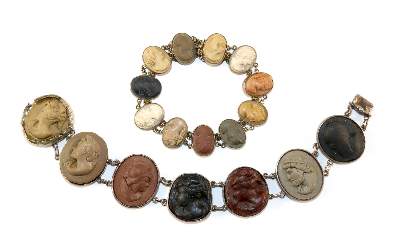 Bild Nr.2: 129-2489 Lavakameen.: (Schmuck, Broschen, Gemmen und Kameen)