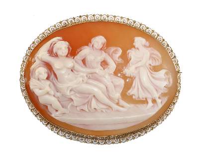 Bild Nr.1: 129-2523 Nymphen: (Schmuck, Broschen, Gemmen und Kameen)