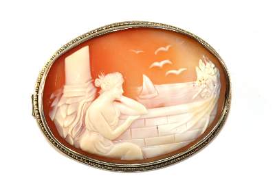 Bild Nr.1: 129-2563 Sehnsucht am Meer.: (Schmuck, Broschen, Gemmen und Kameen)