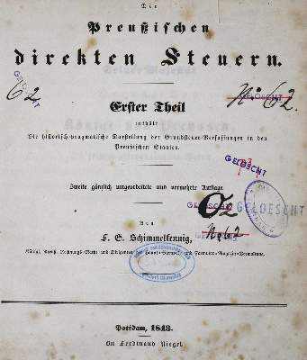 Bild Nr.1: 129-263 Schimmelfennig,F.G.: (Wirtschaft)