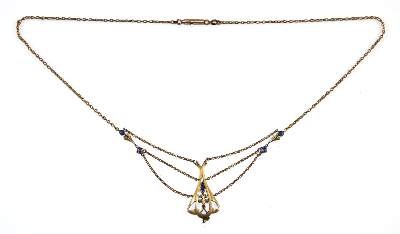 Bild Nr.1: 129-2640 Feines Jugendstilcollier: (Schmuck, Colliers)