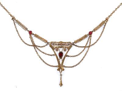 Bild Nr.1: 129-2641 Feines Jugendstilcollier: (Schmuck, Colliers)