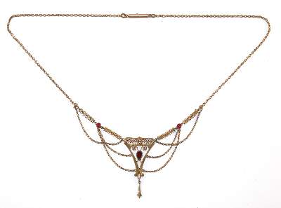 Bild Nr.2: 129-2641 Feines Jugendstilcollier: (Schmuck, Colliers)