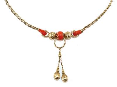 Bild Nr.1: 129-2654 Historisches Korallencollier.: (Schmuck, Colliers)
