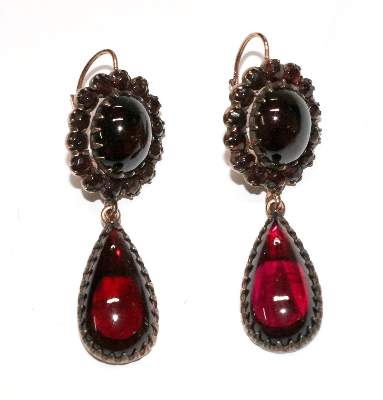 Bild Nr.1: 129-2729 Granat Ohrhänger.: (Schmuck, Ohrringe)