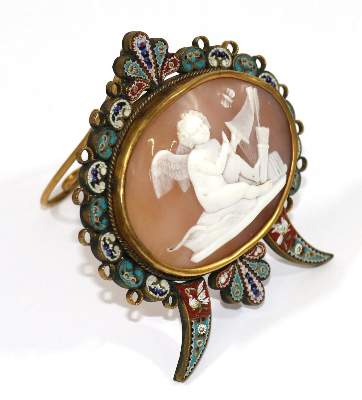 Bild Nr.2: 129-2733 Amor in Prachtrahmen.: (Schmuck, Rahmen, Gemmen und Kameen)