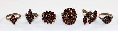 Bild Nr.1: 129-2738 Granatringe.: (Schmuck, Ringe)