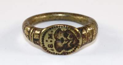 Bild Nr.1: 129-2746 Mittelalterlicher Wappenring.: (Schmuck, Ringe)