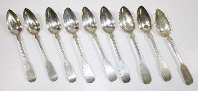 Bild Nr.2: 129-2757 Biedermeier Besteckteile: (Silber)