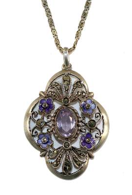 Bild Nr.1: 129-2811 Prächtiger Amethystanhänger.: (Theodor Fahrner, Anhänger)