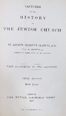 Bild Nr.2: 129-291 Stanley,A.P.: (Judaica)