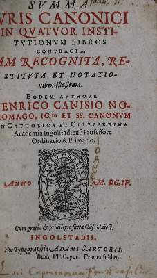 Bild Nr.1: 129-294 Canisius,H.: (Juridica und Kriminologie)