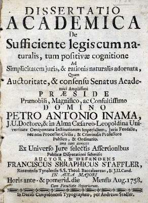 Bild Nr.1: 129-309 Staffler,F.S.: (Juridica und Kriminologie)
