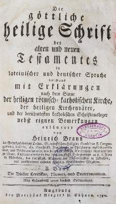Bild Nr.1: 129-33 Braun,H.: (Bibeln)