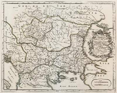 Bild Nr.1: 129-3387 Historische Landkarte der osteuropäischen Regionen Sarmatien,: (Ausland, Südosteuropa)