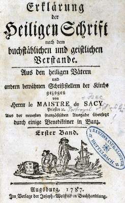 Bild Nr.1: 129-37 Le Maistre de Sacy,I.-L.: (Bibeln)