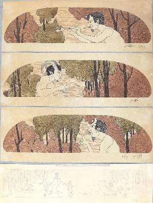 Bild Nr.13: 129-3715 Jugendstil.: (Künstlergraphik)