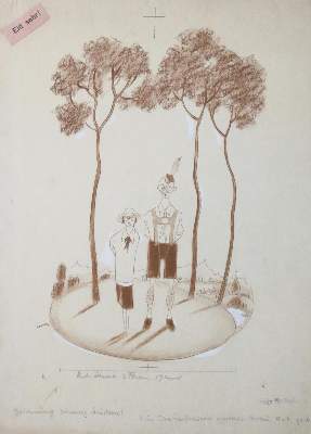 Bild Nr.2: 129-3853 Mauder, Josef: (Künstlergraphik, Meggendorfer-Blätter, Vorzeichnung)