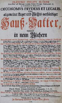 Bild Nr.2: 129-447 Florinus,F.P.: (Küche und Haushalt, Haushalt)