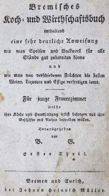 Bild Nr.1: 129-453 Gleim,B.: (Küche und Haushalt, Kochbücher, Bremen)