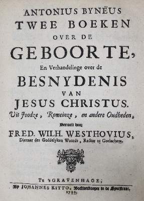 Bild Nr.1: 129-51 Bynaeus,A.: (Alte Drucke, Handschriften und Theologie)