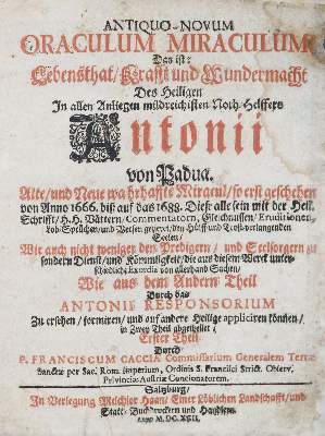 Bild Nr.1: 129-52 Caccia,F.: (Alte Drucke, Handschriften und Theologie)