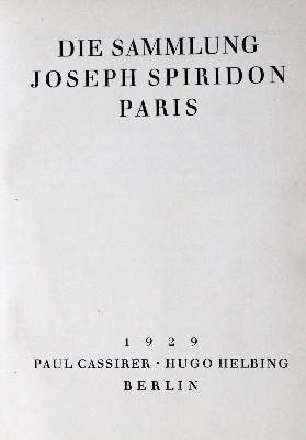 Bild Nr.1: 129-541 Cassirer,P. u. H.Helbing.: (Kataloge)