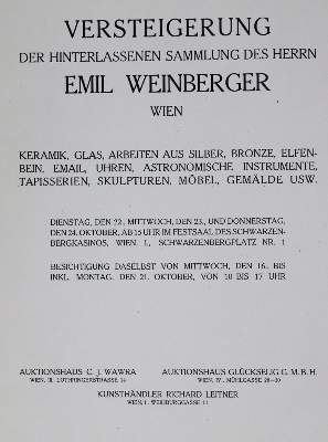 Bild Nr.1: 129-565 Weinberger,E.: (Kataloge)