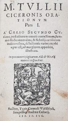 Bild Nr.1: 129-58 Cicero,M.T.: (Alte Drucke, Handschriften und Theologie)