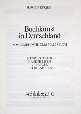 Bild Nr.1: 129-627 Eyssen,J.: (Bibliographie und Buchwesen)