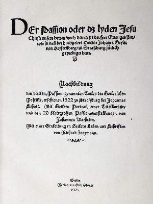 Bild Nr.1: 129-637 Geiler von Kaisersberg,J.: (Faksimile)