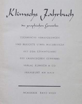 Bild Nr.1: 129-659 Klimsch's Jahrbuch.: (Bibliographie und Buchwesen)