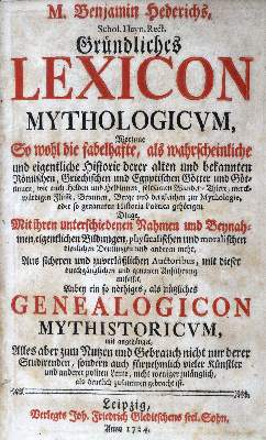 Bild Nr.1: 129-663 Hederich,B.: (Lexika - Wörterbücher - Sprachwissenschaften)