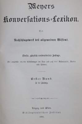 Bild Nr.1: 129-666 Meyers Konversations-Lexikon.: (Lexika - Wörterbücher - Sprachwissenschaften)