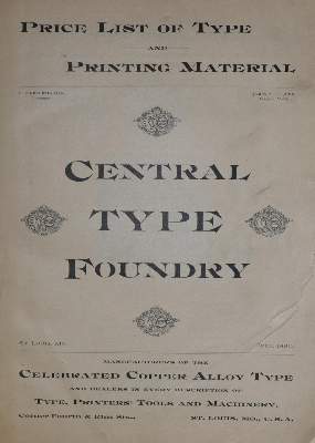 Bild Nr.1: 129-692 Central Type Foundry.: (Typographie und Kalligraphie)