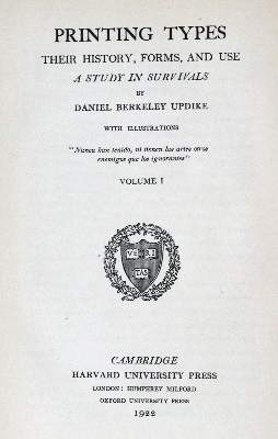 Bild Nr.1: 129-763 Updike,D.B.: (Typographie und Kalligraphie)