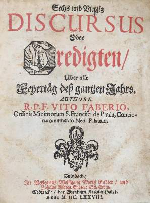 Bild Nr.1: 129-77 Faber,V.: (Alte Drucke, Handschriften und Theologie)
