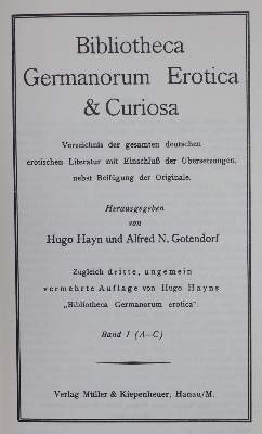 Bild Nr.1: 129-784 Hayn,H. u. A.N.Gotendorf.: (Erotika - Galantes)