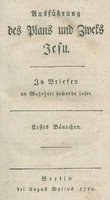 Bild Nr.1: 129-8 Bahrdt,K.F.: (Alte Drucke, Handschriften und Theologie)
