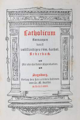 Bild Nr.10: 129-87 Catholicum Romanum: (Gebetbücher, Einband)