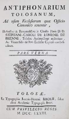 Bild Nr.1: 129-90 Antiphonarium Tolosanum: (Gesangbücher)