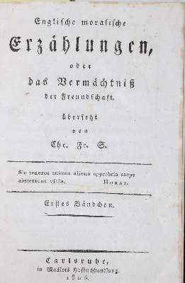 Bild Nr.1: 129-903 Englische moralische Erzählungen: (Literatur und illustrierte Bücher bis 19.Jahrhundert)