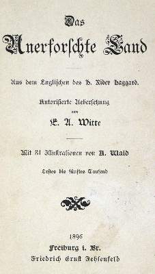 Bild Nr.1: 129-935 Haggard,H.R.: (Literatur und illustrierte Bücher bis 19.Jahrhundert)