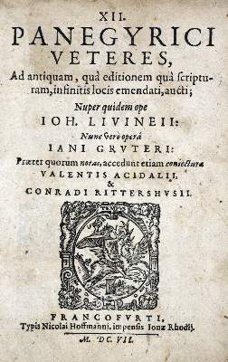 Bild Nr.1: 129-95 Gruter,J. (Hrsg.).: (Alte Drucke, Handschriften und Theologie)