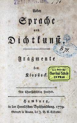 Bild Nr.1: 129-951 Klopstock,(F.G.).: (Literatur und illustrierte Bücher bis 19.Jahrhundert)