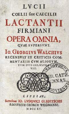 Bild Nr.1: 129-956 Lactantius,L.C.F.: (Literatur und illustrierte Bücher bis 19.Jahrhundert)