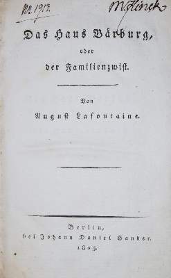 Bild Nr.1: 129-957 Lafontaine,A.: (Literatur und illustrierte Bücher bis 19.Jahrhundert)