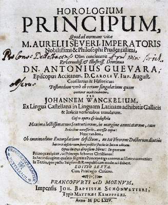 Bild Nr.1: 129-96 Guevara,A.de.: (Alte Drucke, Handschriften und Theologie)